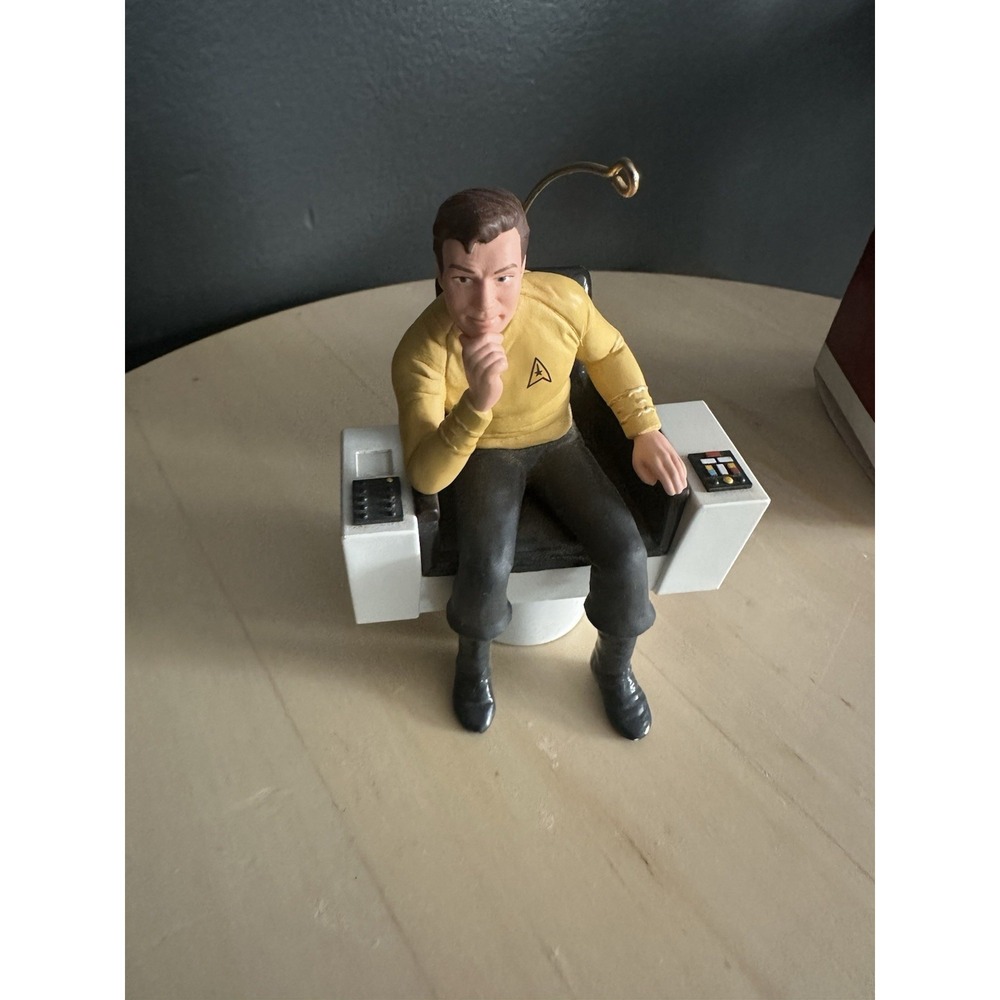 Holiday Ornament, Hallmark/ Keepsake, Star Trek Kirk In Chair W/ Box, 1995, VG